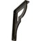 Ekena Millwork Bradford Wrought Iron Bracket, (Single center brace), Antiqued Warm Silver 1 1/2"W x 5 1/2"D x 8"H BKTM01X05X08SBRAWS - alternate 1